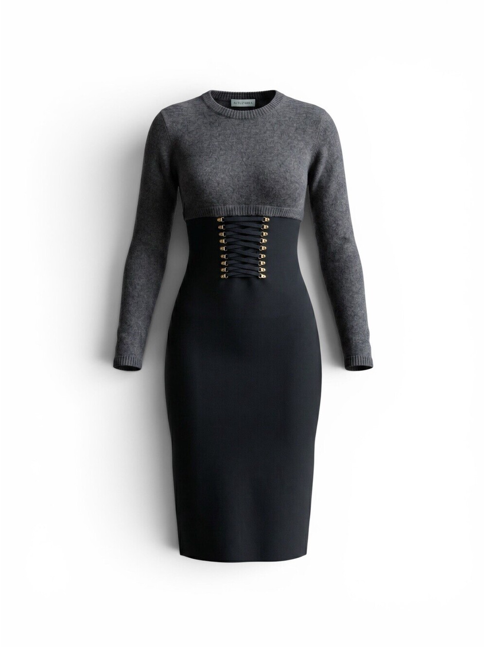ARCHIVE Altuzarra FW21 Joseph Altuzarra "Ursula" Corset Knit Midi Dress - M